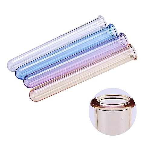 VILLFUL 4pcs Clear Test Tubes Round Bottom Test Range Hood Oil Bowl Test for Wine Making Blue Test Tubes Science Test Tubes Test Beaker Small Test Tubes Test Tube Bottles Party Test Tubes