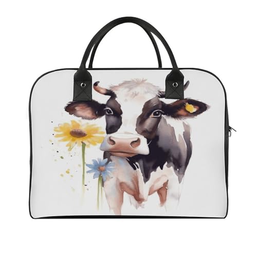 Bolso tote de acuarela con margaritas, nylon, gran capacidad miniatura 1