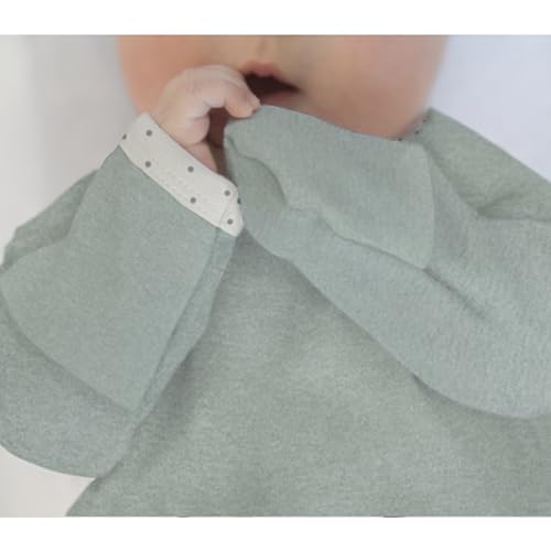 Image of SwaddleDesigns Softest Cotton Baby Pajama Gown with Foldover Mitten Cuffs for Infant Boy and Girl, Newborn, 0-3 Months