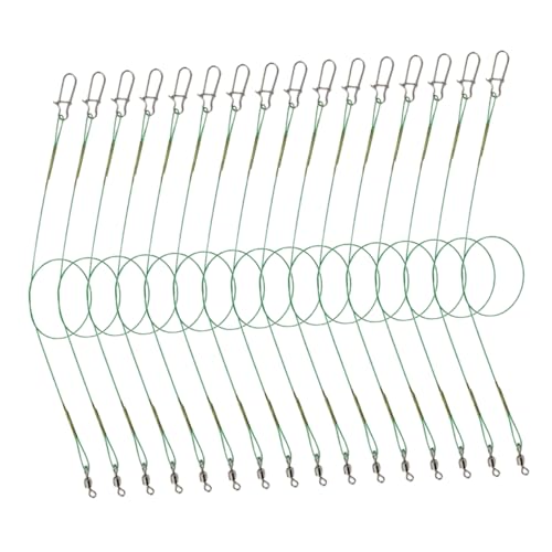 VICASKY 30pcs Fishing Leaders: High-Strength Fish Wire Leaders with Swivel Snap - Steel and Bite-Proof Fishing Tackle Accessories for Connecting and Hooks