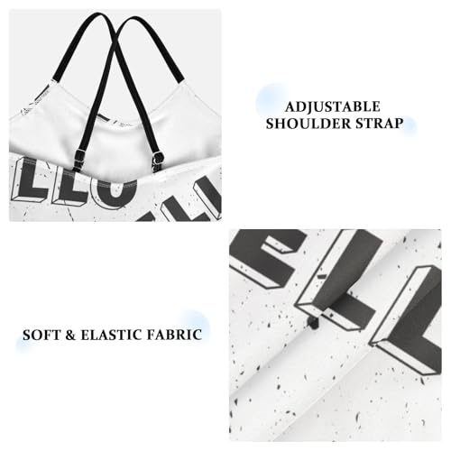 ZZKKO Greetings English Language Girls Swimsuit One Piece Bathing Suit for Baby Girls' Swimwear 3-10T3