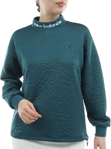 New Balance 012-5262505 Golf Women's Mock Neck Sweatshirt (Stretchy, Quilted Jacquard), 182_Khaki, 0