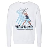 500 LEVEL Barbora Krejcikova Retro Crewneck Sweatshirt (White, Medium)
