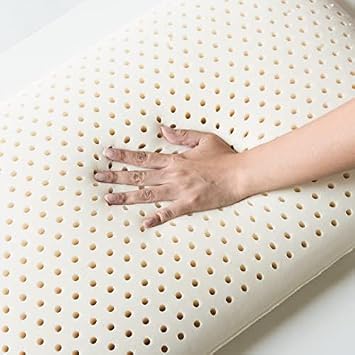 Talatex Dunlop Pillow 100% Natural Premium Latex Pillow, Low Profile Latex Pillow Helps Relieve Pressure, Neck and Shoulder Pain, No Memory Foam Chemicals, Perfect Package Best Gift