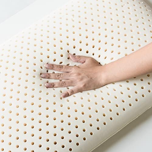 Dunlop 100% Natural Premium Latex Pillow, Medium Profile Latex Pillow Helps Relieve Pressure, Neck and Shoulder Pain, No Memory Foam Chemicals, Perfect Package Best Gift