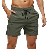 [Hyzhwl] 水着 メンズ 海水パンツ ショートパンツ 短パン サーフパンツ 速乾 ボードショーツ スイムウェア サウナ水着 水陸両用 メッシュインナー付き 通気