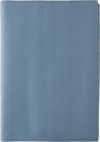 Protège-livre Free Type 46 en cuir véritable bleu grisâtre SLIP-ON OSL-4501-GBL