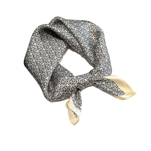 Generico Bufanda para mujer de seda, chal con corbata, bandana de muñeca de estilo pintado al óleo cuadrado de 53 cm, Color8, 53