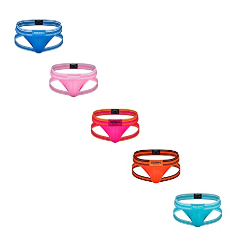 JOCKMAIL 5PCS/Pack Men Jockstrap Underwear Athletic Supporter Jockstrap Low Rise Men Briefs Jockstrap Sport Underwear