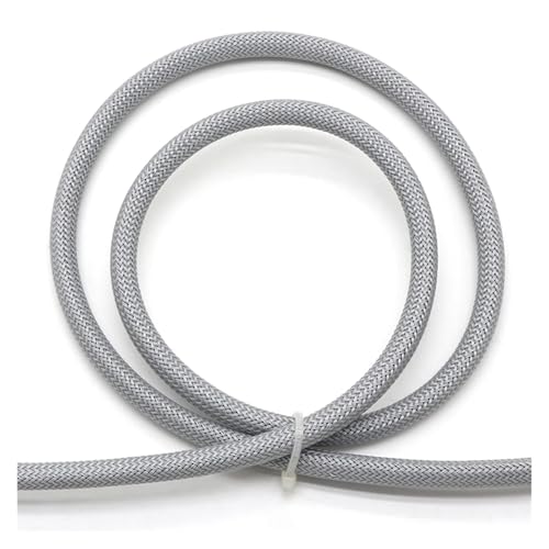QWWQYDY Copricavo Guaina Intrecciata Grigia da 5/10 m, 2, 4, 6, 8, 10, 12, 14, 16, 20, 25, 30, 40, 50, 60 mm, Guaina espandibile for Protezione Cavi isolati ad Alta densità(20MM_1 Meter)