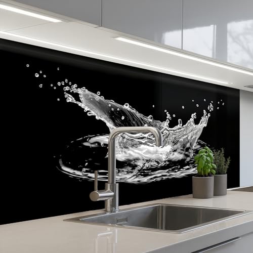 KitchenYeah© Credence Adhesive Pour Cuisine 60x100 cm Panneau Mural Adhesif Fond De Hotte Plaque Pvc Murale Peel And Stick Protege Mur Eau - Éclaboussure -...