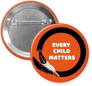 Indigenous Native Art | Orange Shirt Day | 2.25 Inch | Metal Pin back badge button | Truth and Reconciliation