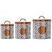 Amici Home 5AN865AS3R Bristol Storage Canisters Metal Can 52-84 & 104 Fluid Ounces Galvanized and Copper