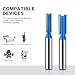 Boxonly 7 PCS Straight Cut Router Bit Set Milling Cutter Cutting 8mm Shank,6mm 8mm 10mm 12mm 14mm 18mm 20mm Cut Diameter Woodworking Straight Cutting Trimming Cutter Double Flute Grooving Bits