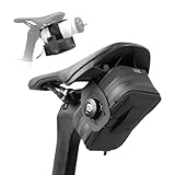 ROCKBROS(ロックブロス)サドルバッグ 自転車 ロードバイク 折り畳み自転車 ミニサドルバッグ 0.2L容量 0.6Lボトル対応可能 撥水加工 軽量 耐摩耗性 小物収納 工具入れ ダイヤル調節 取り付け簡単