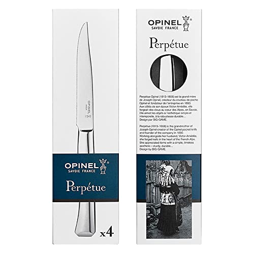 Opinel Perpétue Flatware Collection, Timeless and Elegant Stainless Steel Construction, Dishwasher Safe, Designed in France, Made in Portugal (4 Piece Knife Set) by OPINEL - Used condition - Image 2