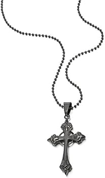 COOLSTEELANDBEYOND Halsketting voor Heren, Grote Roestvrijstalen Schorpioen, Koning, Hanger voor Heren, Zilver-Zwart, Twee Tinten met 75 Cm Stalen Tarwe-Ketting