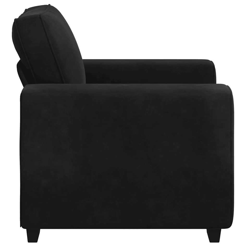 vidaXL Divano Sedia Nero 100x77x82 cm Velluto, Divano Singolo, Divano Comfort, Sedia TV, Divano, Divano Seduta, Divano Relax, Divano per Il Tempo Libero