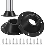 2pcs RV Table Base Mount with Screws, Camper Table Leg Base, Aluminium Mount Bracket Flush with 12 Mounting Holes, Include Mounting Screws, Suitable for RV/Camper Van/Boat