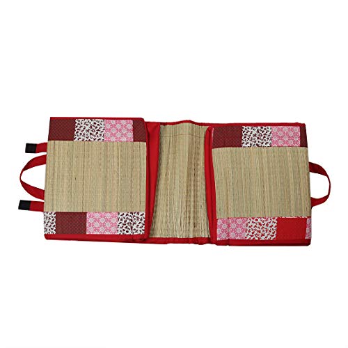 Image of CRAFT OF INDIA Printed Asian Foldable Mat (Red, Cotton, 3x6 Feet, Pack of 1)