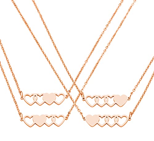 3 Sisters Bracelets Best Friends Necklace for 3 Set of 3 Heart Bracelets 3 BFF 3 Bestie Long Distance Friendship Gift