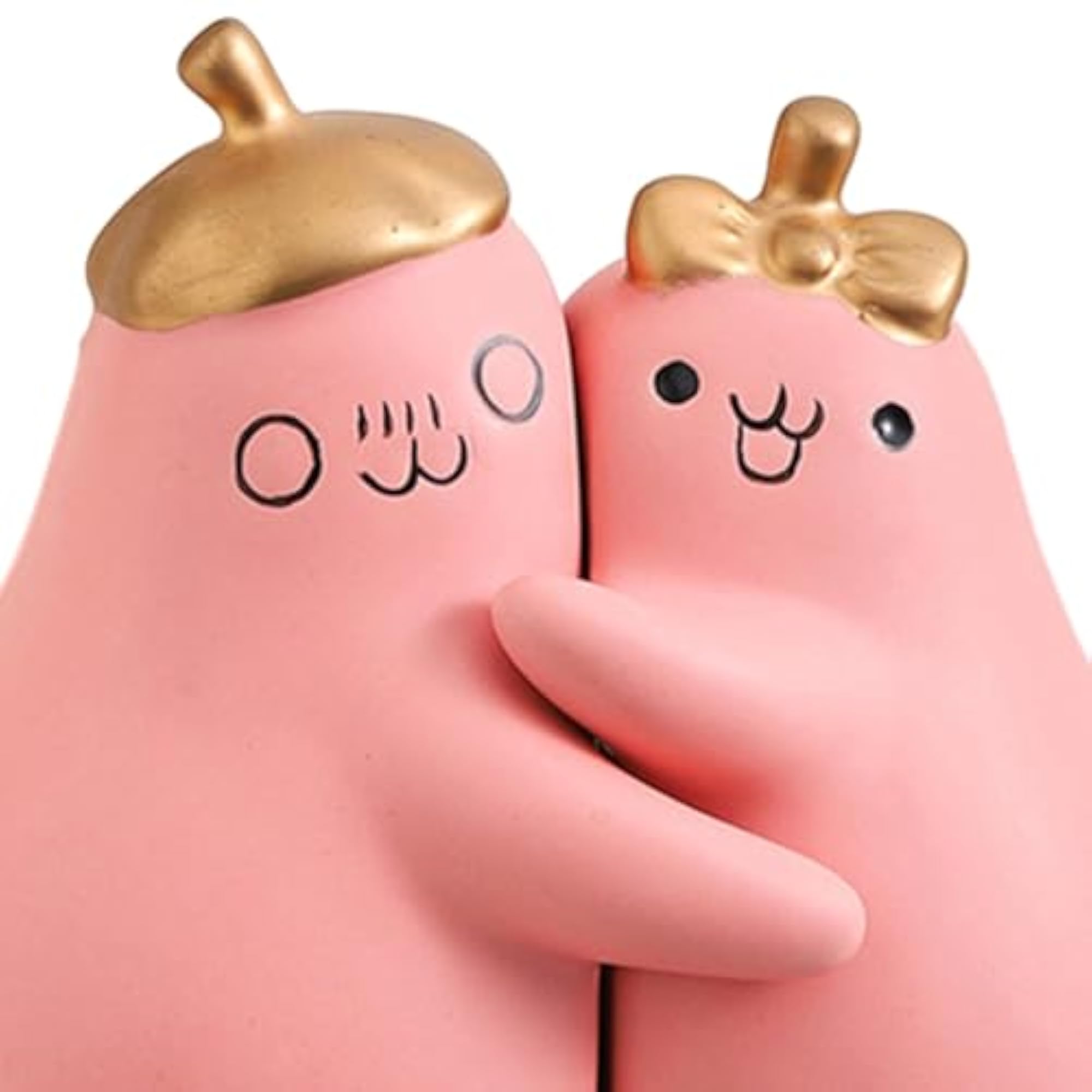 Ceramic Hugging Pear Bookend for Modern Decor