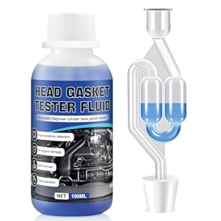 Tester di Guarnizione a Testa Cilindrica,Tester per Guarnizione Testata CO2,Test Guarnizione Testata Bruciata,Diagnostica Rapida Precisa,Kit Universale Rilevatore di Perdite CO₂ per Auto e Moto 100ml