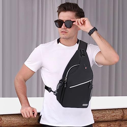 MOSISO ボディバッグ 斜めがけ ワンショルダー 軽量 撥水 左右肩掛け可能 胸バッグ 登山 旅行 スポーツ 日常 の商品画像 6