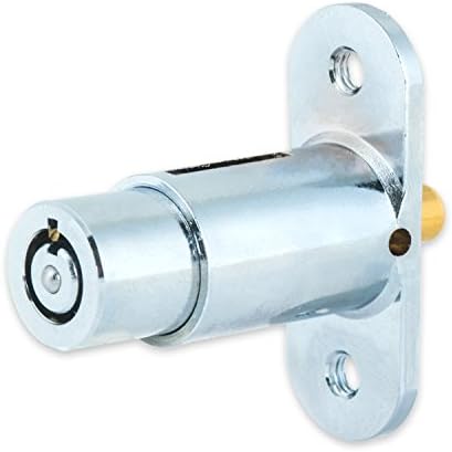 FJM Security 2612L-KA Push Lock with 3/4" Bolt Throw and Chrome Finish, Keyed Alike - 2 Pack