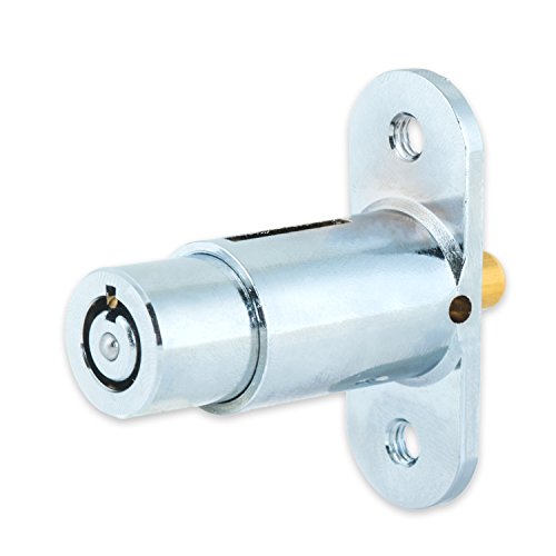 FJM Security 2612L-KA Push Lock with Chrome Finish, Keyed Alike