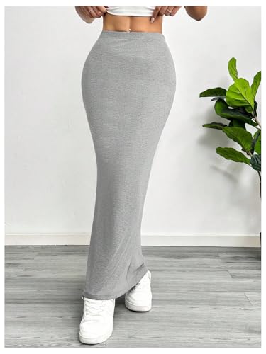 Image of GORGLITTER Women's Trendy Pencil Long Maxi Skirts High Waisted Skirt