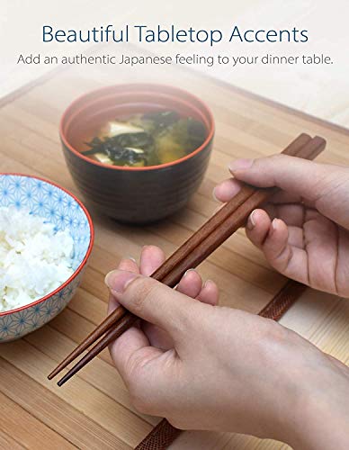 image for APEX S.K. Reusable Japanese Chopsticks Durable Lightweight Wood 5 Pair