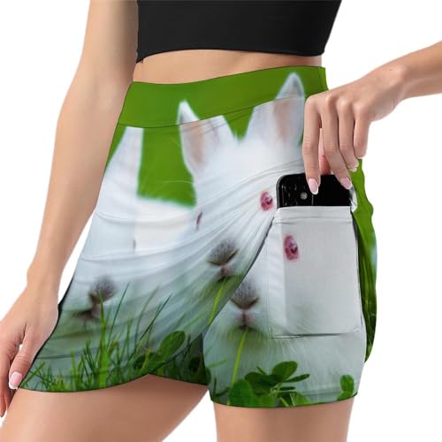 Skort de sport femme anti-frottement avec poche de rangement pratique