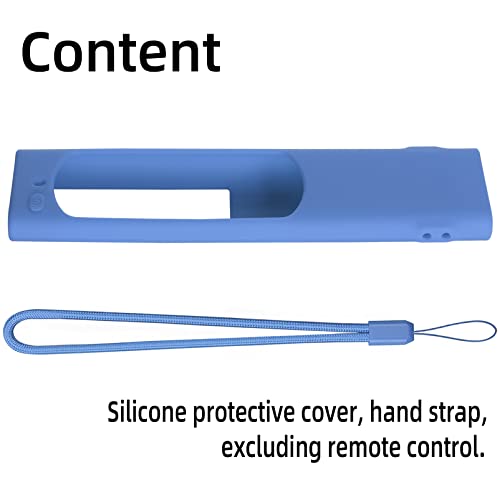 Image of Silicon Protective Case Cover Compatible with Samsung Smart TV Remote Control 2022 TM2280E QLED TV BN68-13897A (Remote Not Included) - Glow in Dark Blue