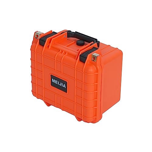Image of MEIJIA Portable All Weather IP67 Waterproof Camera Case,hard case with Customizable Fit Foam,Fit Use of Drones,Camera,Equipments,10.62 x9.68x6.87inches(Orange)