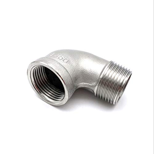 Conector de tuberías DN32 codo 90 de acero inoxidable rosca macho hembra 3