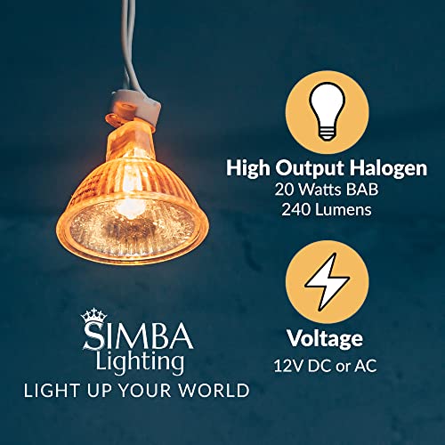image for Simba Lighting Halogen MR16 20W 12V Light Bulbs (10 Pack) for Landscap