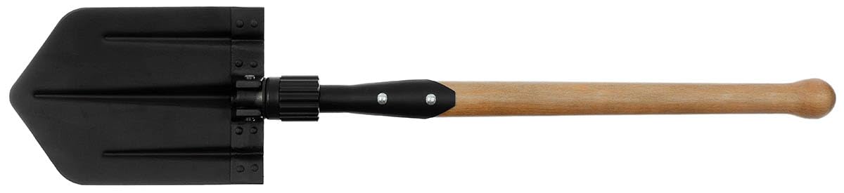 MFH NVA - Pala plegable con mango de madera