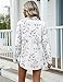 Zeagoo Cotton Linen Dressy Tops for Women Fashion Outfit Long Sleeve Button Down Shirts White Floral Work Business Blouses