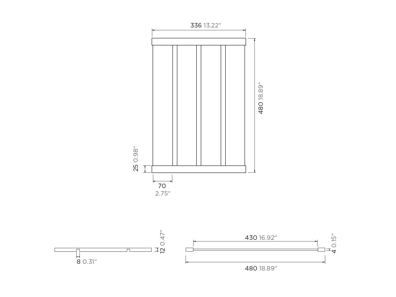 Schock Design Abtropfgitter in gebürstetem Edelstahl Look (629725EDM)