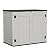 Greesum Outdoor Horizontal Resin Storage Sheds 34 Cu. Ft. Weather Resistant Resin Tool Shed, Extra Large Capacity Weather Resistant Box for Bike, Garbage Cans, Lawnmowe, Without Divider
