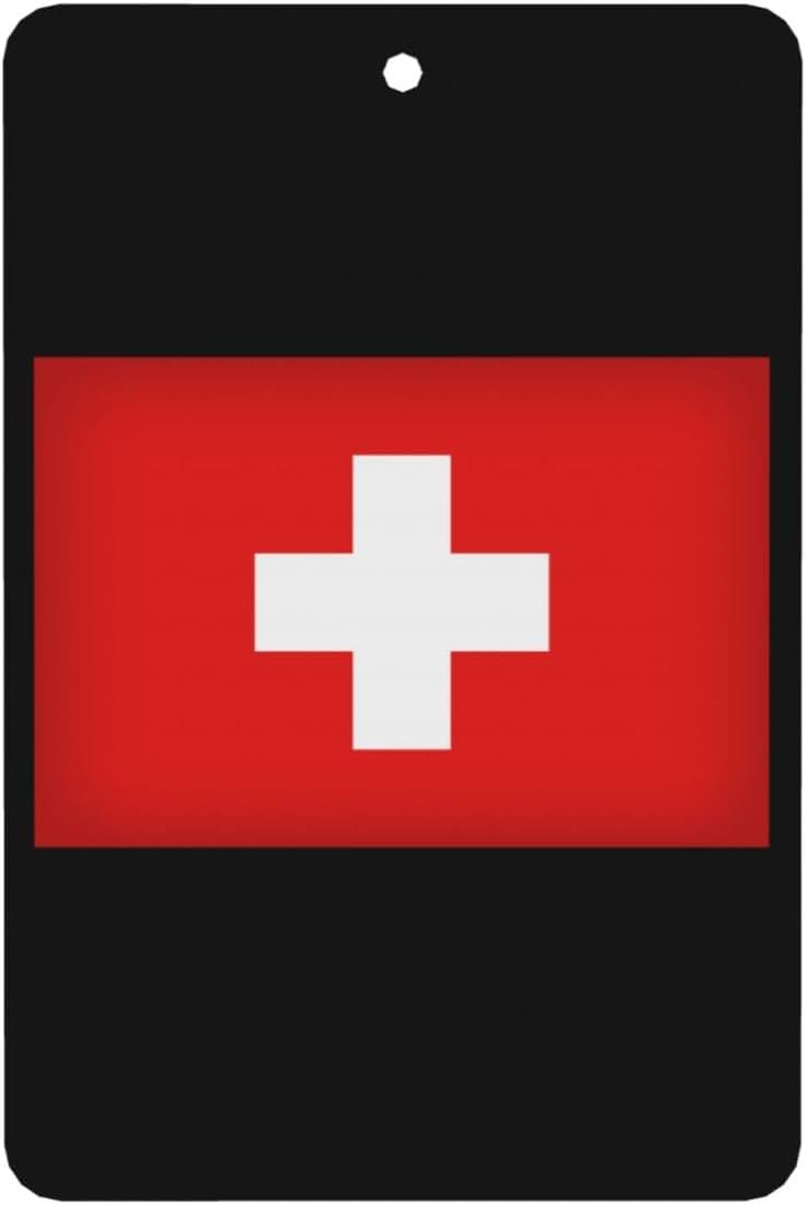 100 PCS Swiss Switzer Switzerland Helvetian Car Air Fresheners Cards Set, Multi-Pack Scented Cards, Long-Lasting Auto Fragrance Cards for Vehicle, Home & Office Rectangle