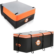 2 Pack Sailnovo Waterproof Cargo Bag, 26 Cubic ft Truck Bed Bag + 20 Cubic Feet Hitch Cargo Bag