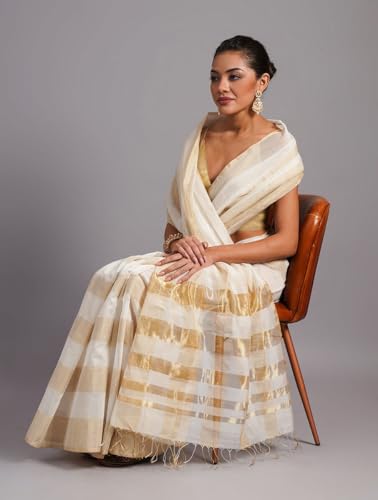 Jaypore maheshwari cotton silk saree – image 3
