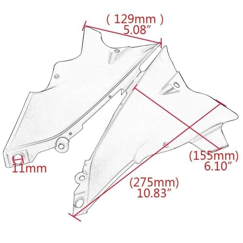 Carénage latéral pour YZF R1 2004-2006 en plastique ABS - 6