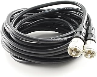 CablesOnline , 20ft RG8x Coax UHF (PL259) Male/Male 50 ohm Antenna Cable