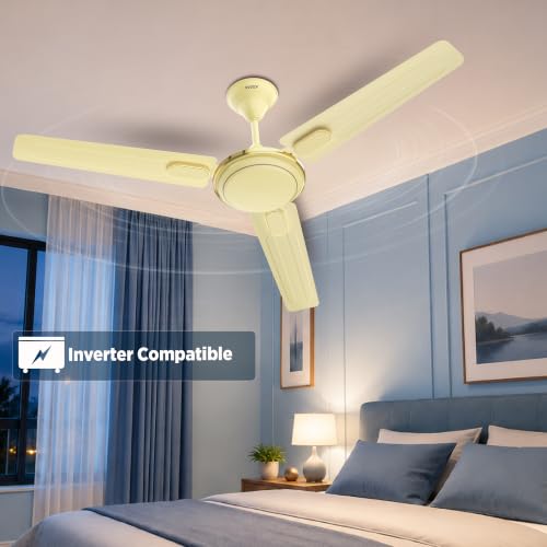 Image of Intex Aero Fighter Pro 1200MM Ceiling Fan | 380 RPM High Speed | 215 m /min Air Delivery | 14 Pole Motor | Double Ball Bearing | Inverter Compatible | Low Noise | Energy Efficient | Ivory