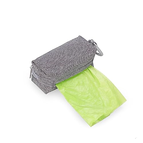 Image of Diaper Bag Dispenser with 80 Disposable Unscented Waste Bags (4 Refill Rolls) for Baby and Toddler Poop or Dirty Clothes (Grey)