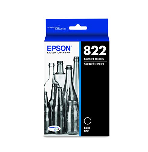 EPSON T822 DURABrite Ultra Ink Standard Capacity Black Cartridge (T822120-S) for Select Epson Workforce Pro Printers