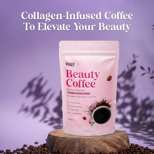 Rage Coffee Collagen Infused Beauty Coffee Powder - 200g | 100% Pure Coffee& Natural Collagen Extract For Healthy Skin, Hair & Nails | Improved Immune Function - Image 2